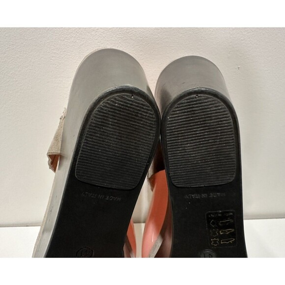 Mally women  size US 11 EU 41 beige suede buckle wedged heel sandals with jewels - Picture 12 of 13